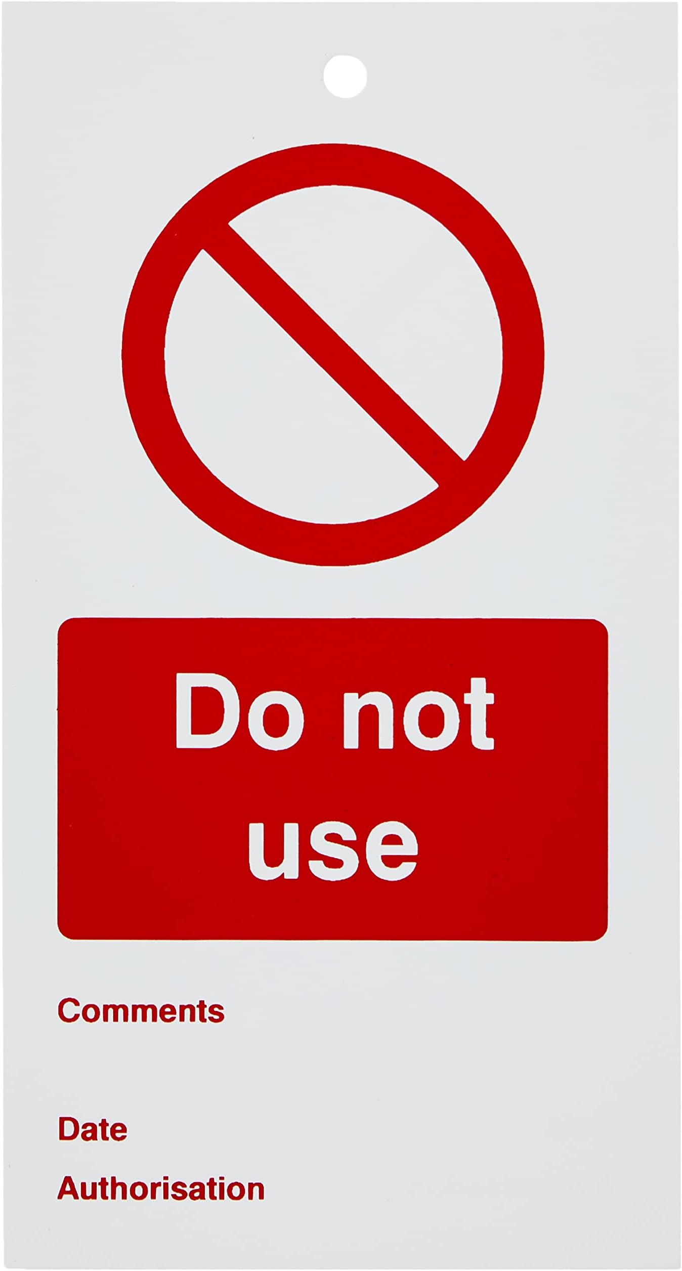 53434 Do not Use Double Sided Safety Tags (Pack of 10)
