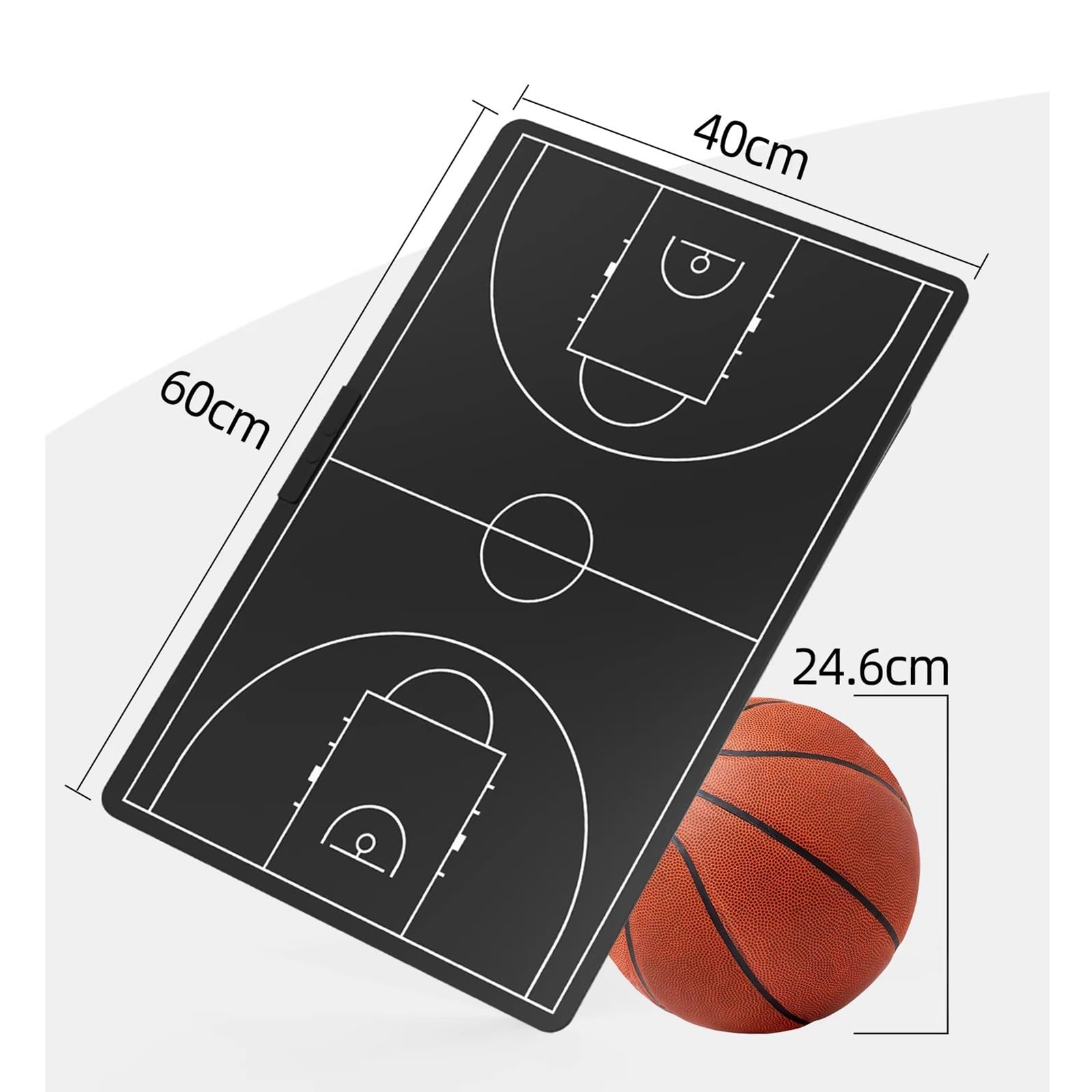 Taktyczna Tablica LCD do Koszykówki, Taktyczna Tablica do Piłki Nożnej | Z Regulowaną Podstawką, Łatwa W Obsłudze, do Treningów I Zawodów(Basketball)