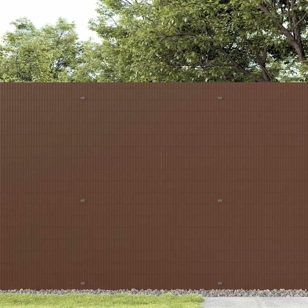 Ogrodzenie ogrodowe, dwustronne, brązowe, 1,8 x 5 m, PCW, odporne na działanie promieni UV, odporne na warunki atmosferyczne, elastyczne, idealne jako ochrona przed wzrokiem na balkon i