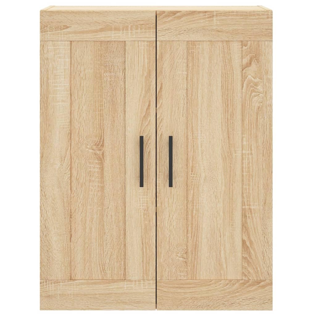 Highboard Sonoma Roble 69,5 x 34 x 180 cm, robusto armario de madera con puertas, mucho espacio de almacenamiento para salón, pasillo y cocina