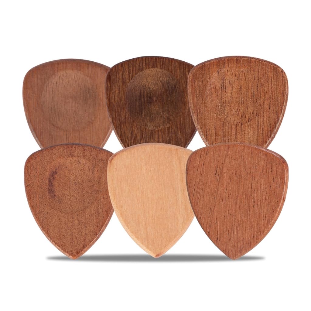 Plettri per chitarra in legno eccellente, plettri professionali per chitarra, colore naturale