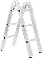 Escada em alumínio com 6 degraus de 1,75 metros de altura total