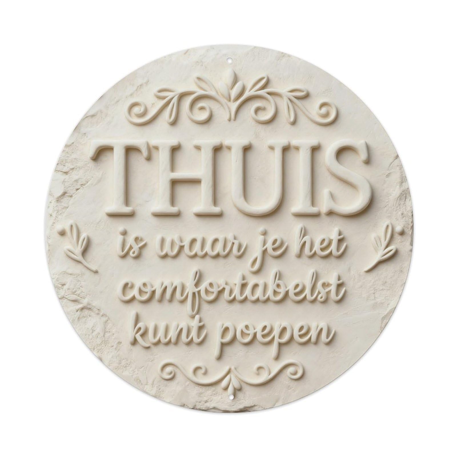 Zlatcbu Vintage Dutch Home Bathroom Humor Metal Tin Sign Retro Wall Art Poster, Decor For Home Living Room Bar Cafe Garage, 8X8 Inch