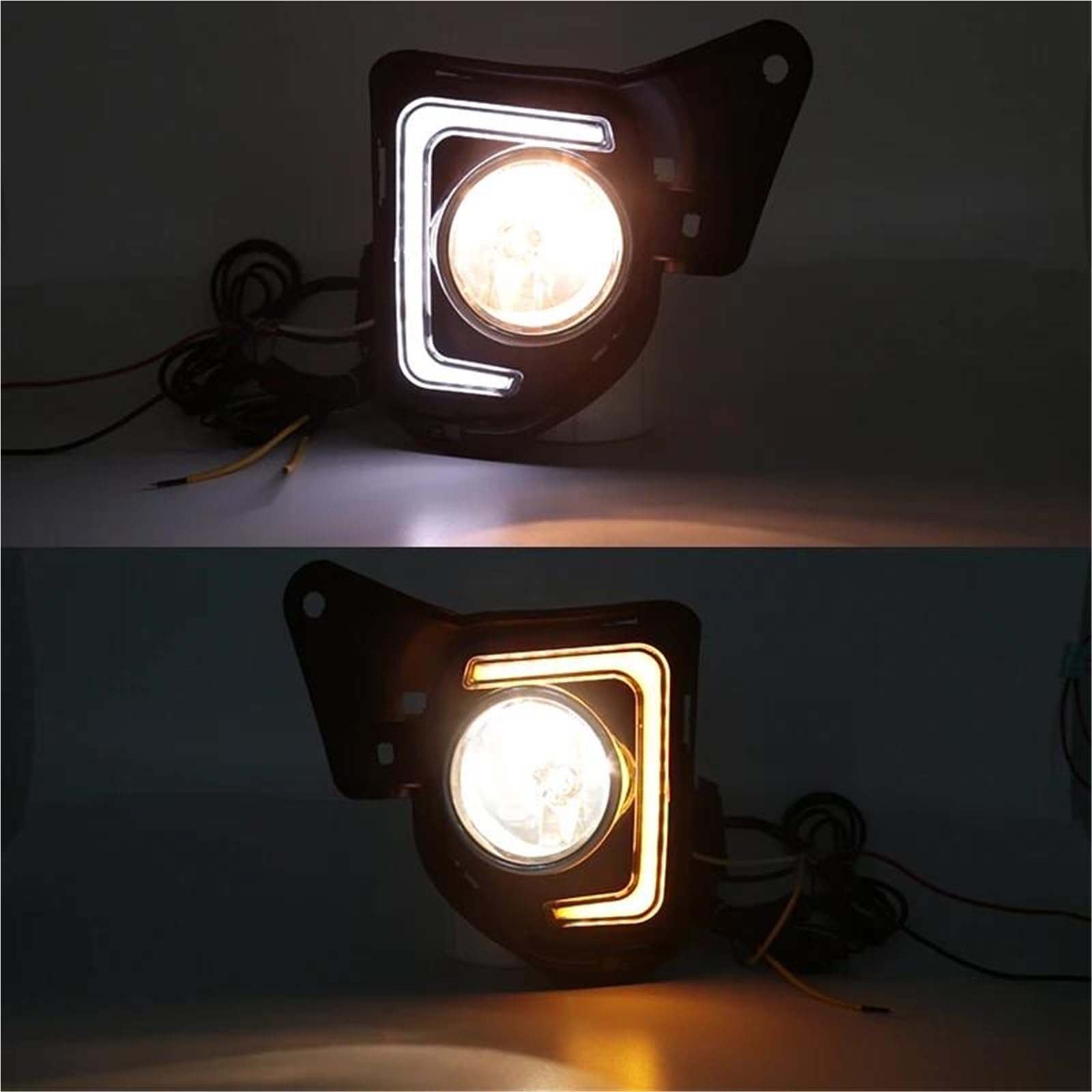 Faro Antiniebla Luces Diurnas LED DRL Conjunto De Faros Antiniebla Para Toyota Para Hiace Commuter 2014-2016 Cables Interruptores Antiniebla(DRL)