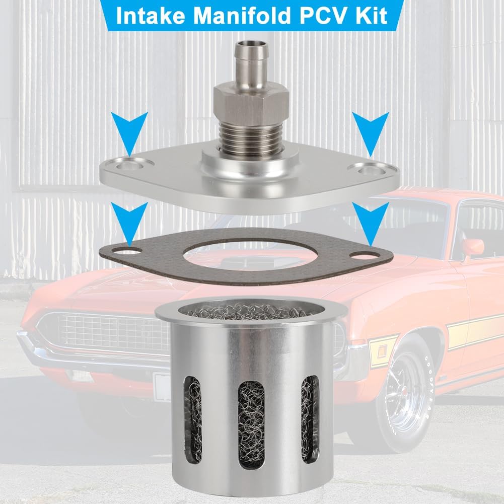 AUTOVIC Intake Manifold PCV Kit Positive Crankcase Valve For Ford FE 352 390 406 427 428 Engine