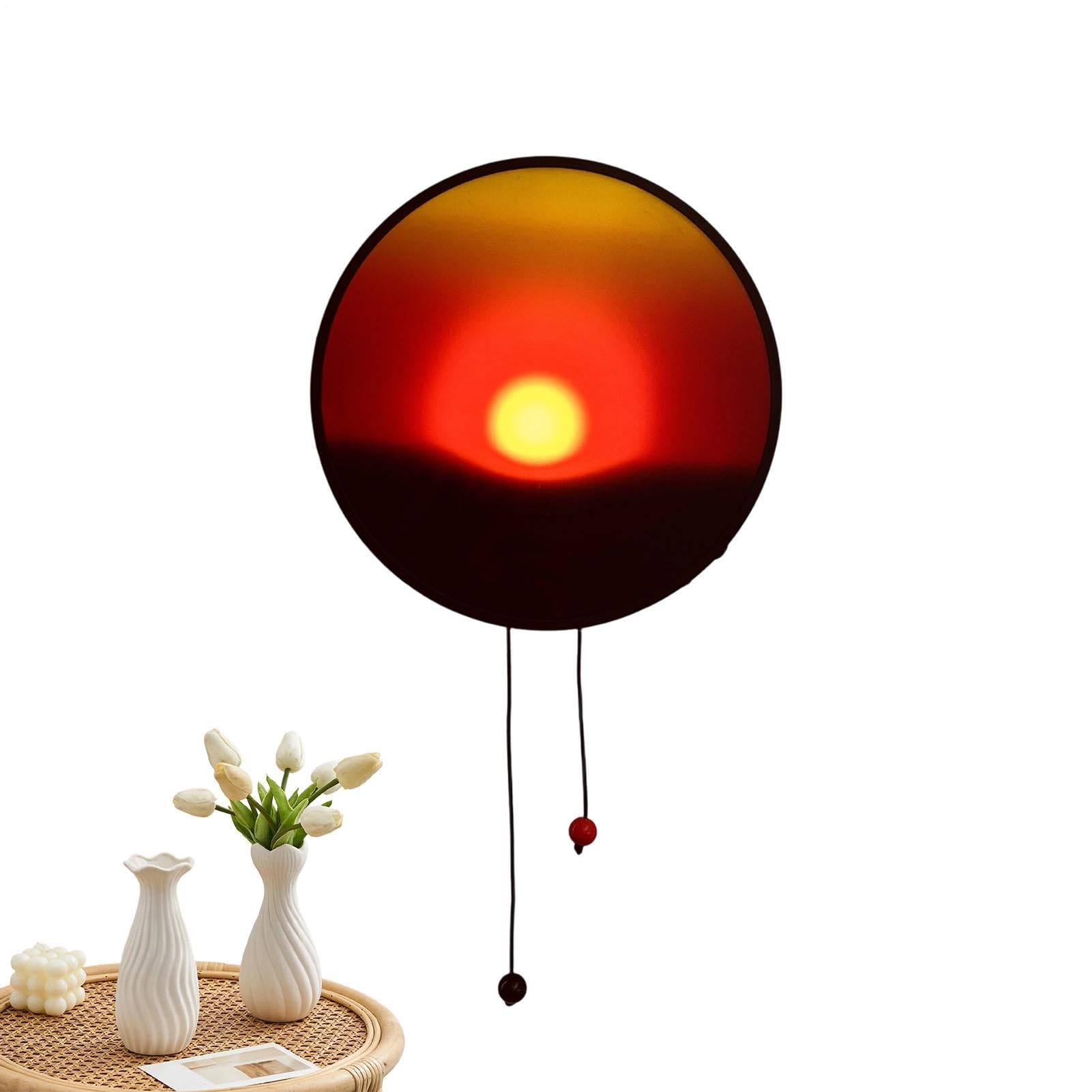 Generico Lampada da Parete Atmosfera Serale Creativa con Cordoncino Manuale - Luce Decorativa con Regolazione Luminosità per Stanza da Notte, Soggiorno, Studio e Casa