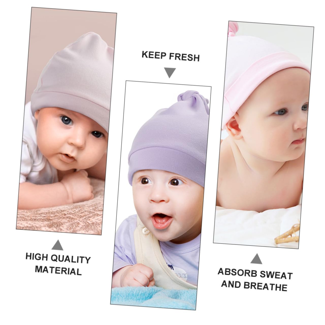 Reifenkappe Ohne Knochen Kind Babys -Kopfbedeckung Säuglingshüte Wintermütze Kopfschmuck Mütze Mit Knoten Junge Mädchen Hut Reine Baumwolle