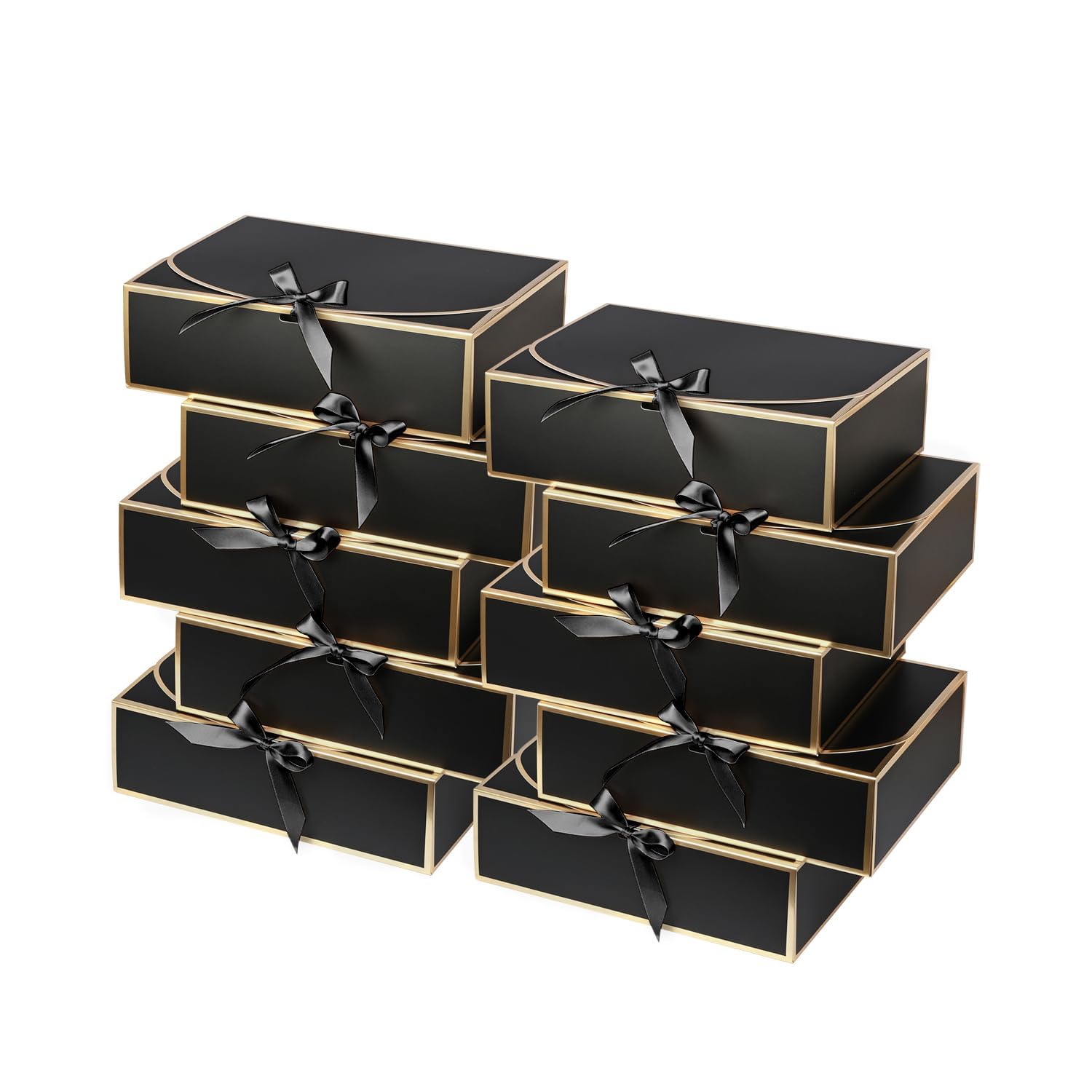 Photo 1 of 10Pack Gift Boxes, Bridesmaid Proposal Box with Ribbons, 10.6"x7.8"x3.1"
