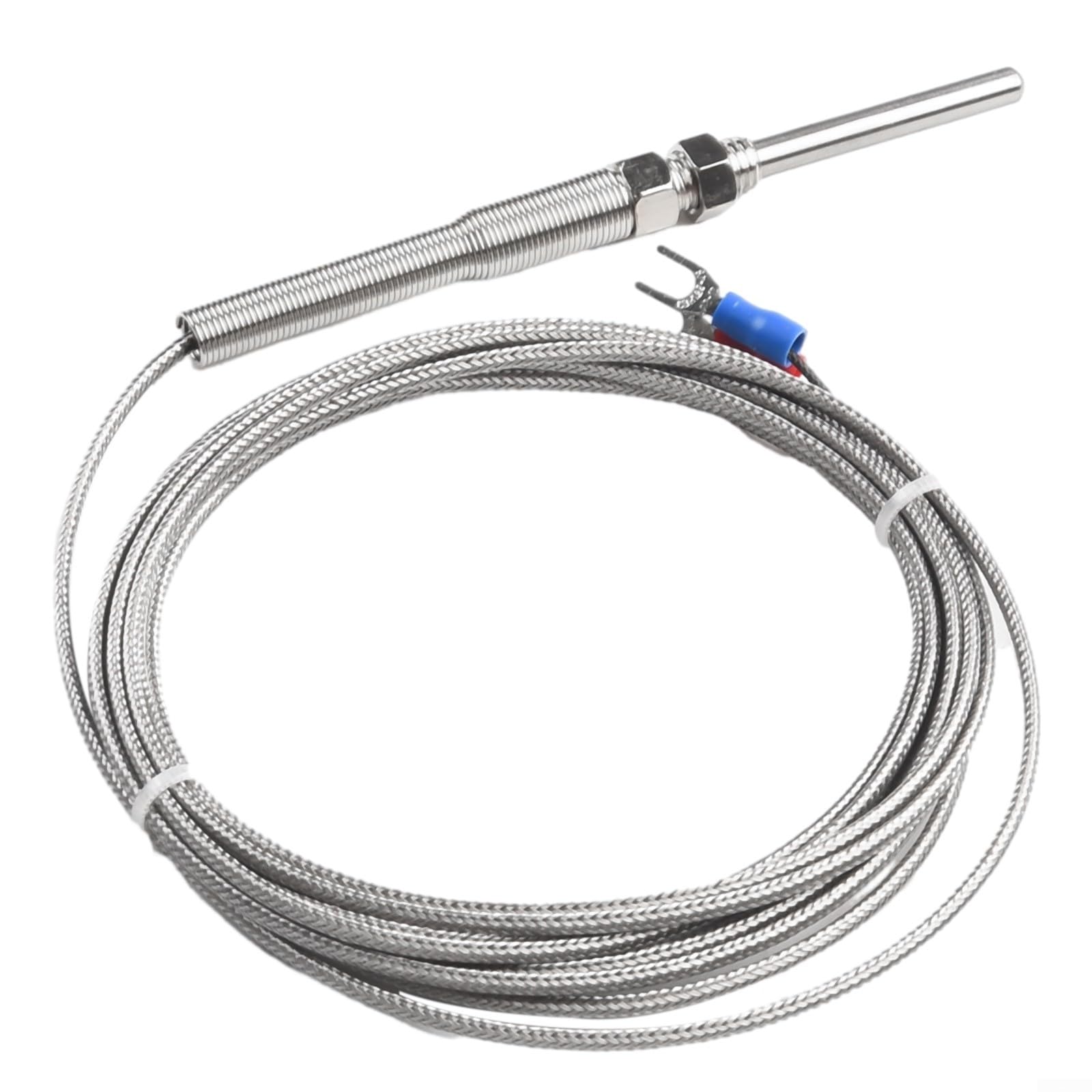 K-Type Thermoelement-Sonden-Sensor mit IP65 Wasserdichtigkeit, 0 °C bis 400 °C Bereich, M8 x 1,25 mm Schraube, 30–200 mm Sondenlängen, 1–5 m Kabeloptionen (50 mm Draht)