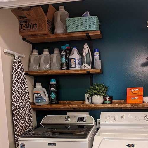 Miniatura 7 de Soporte para tabla de planchar para colgar en la pared, organizador de tabla de planchar, estante de pared para lavanderías, estante de