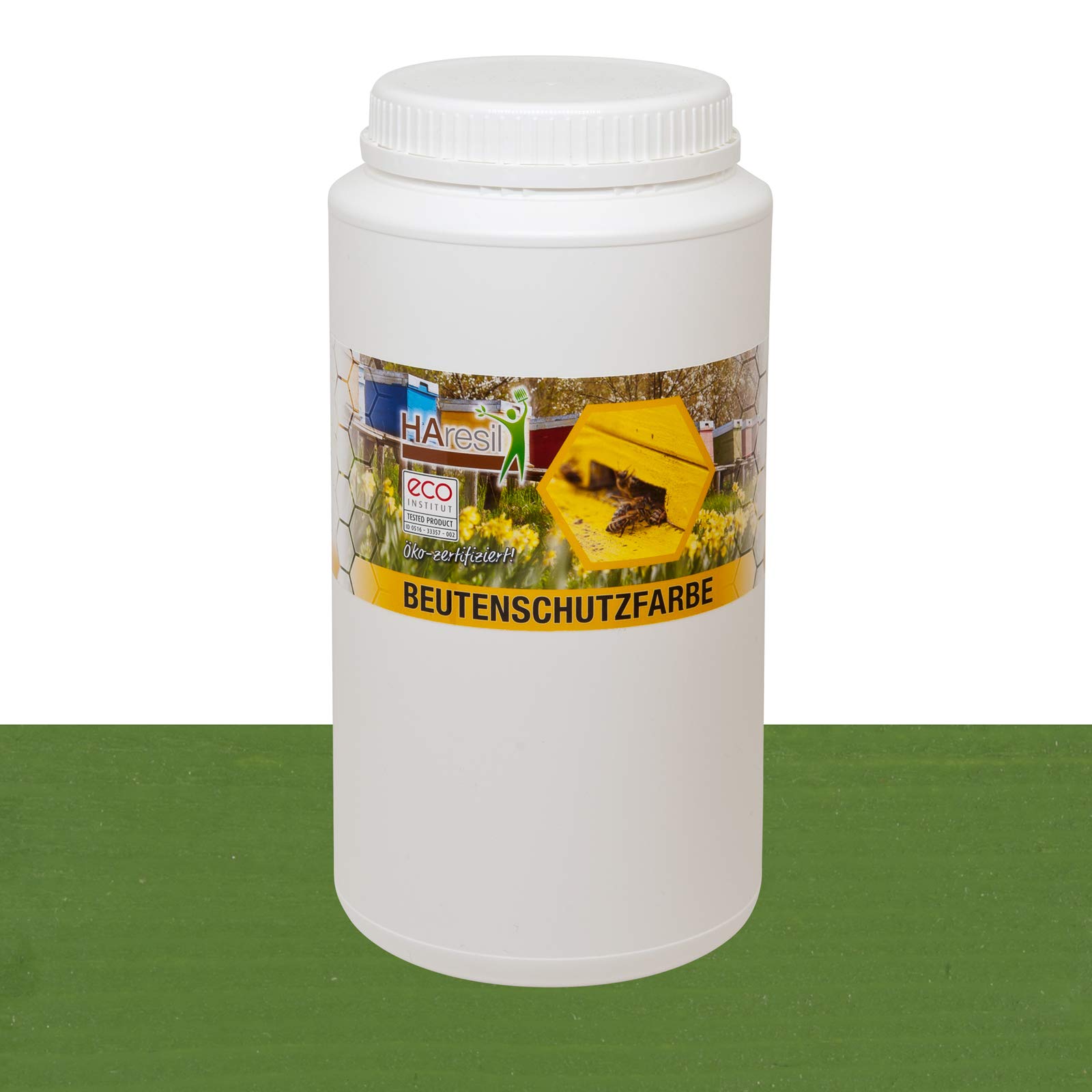 Beutenschutzfarbe Beutenschutz Bienen Beuten Lasur Farbe grün Inhalt Gewicht 1 kg