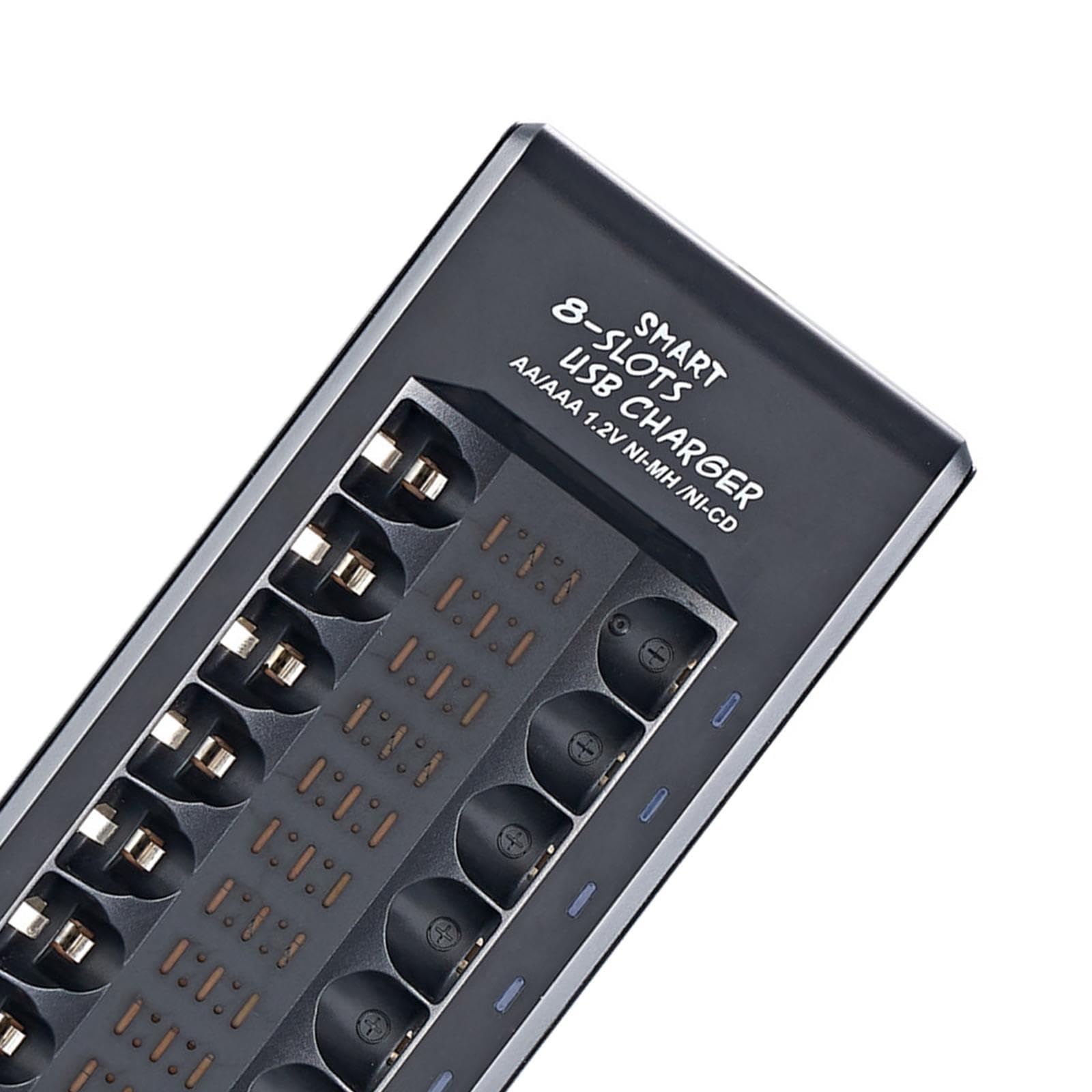 Lot de 5 chargeurs USB rechargeables à 8 emplacements 1,2 V Ni-MH AA/AAA - Facile à transporter