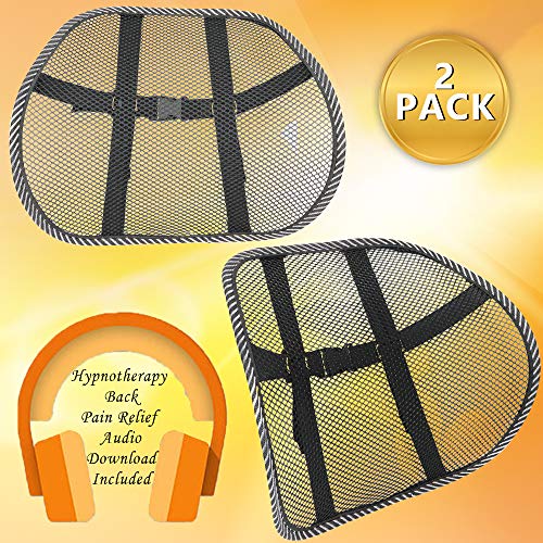 Lumbar Support for Car • Office Chair Back Support Brace 2 Pack Back