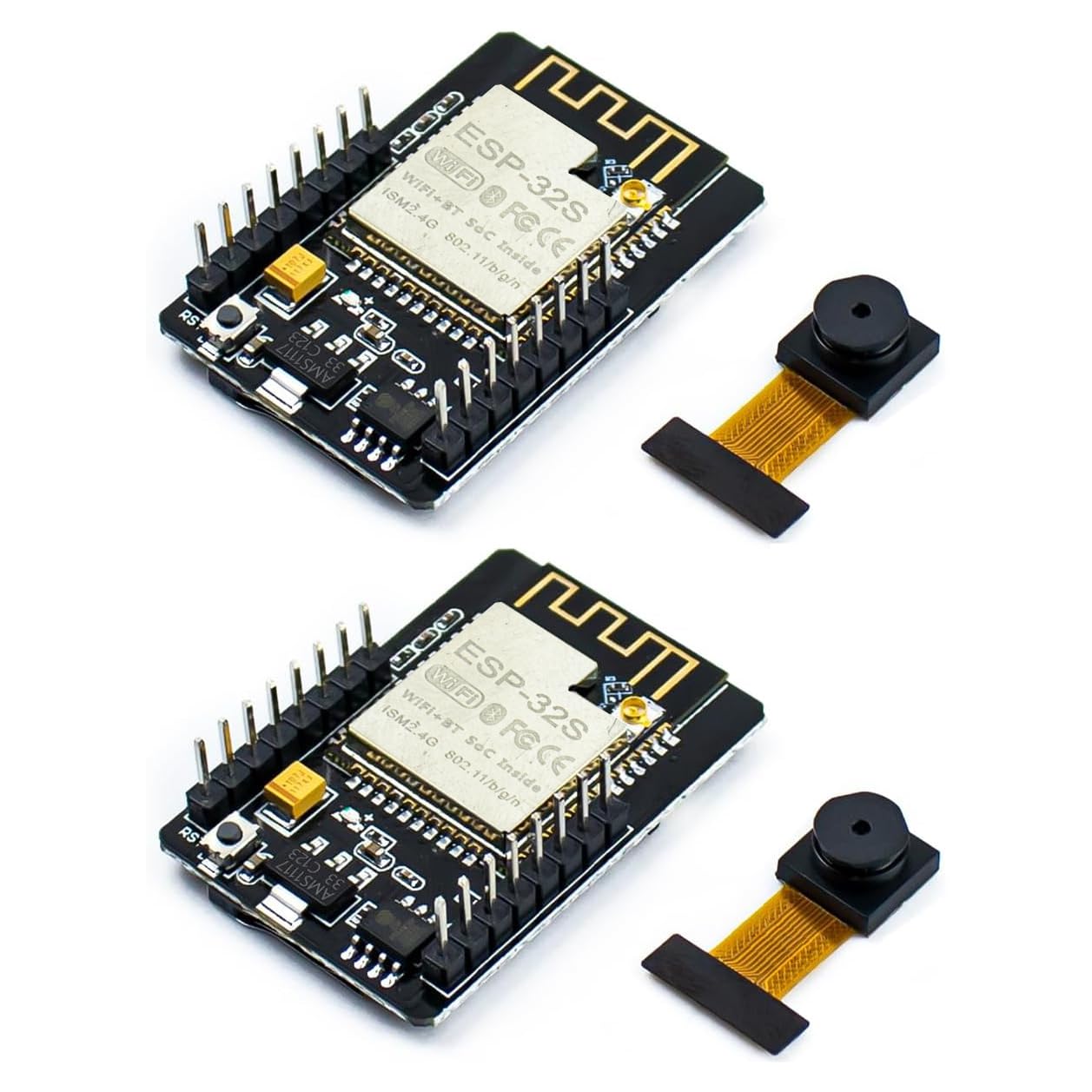 2Pcs ESP32-CAM Wireless WiFi+Bluetooth Development Board with Camera Module OV2640 Compatible with Arduino