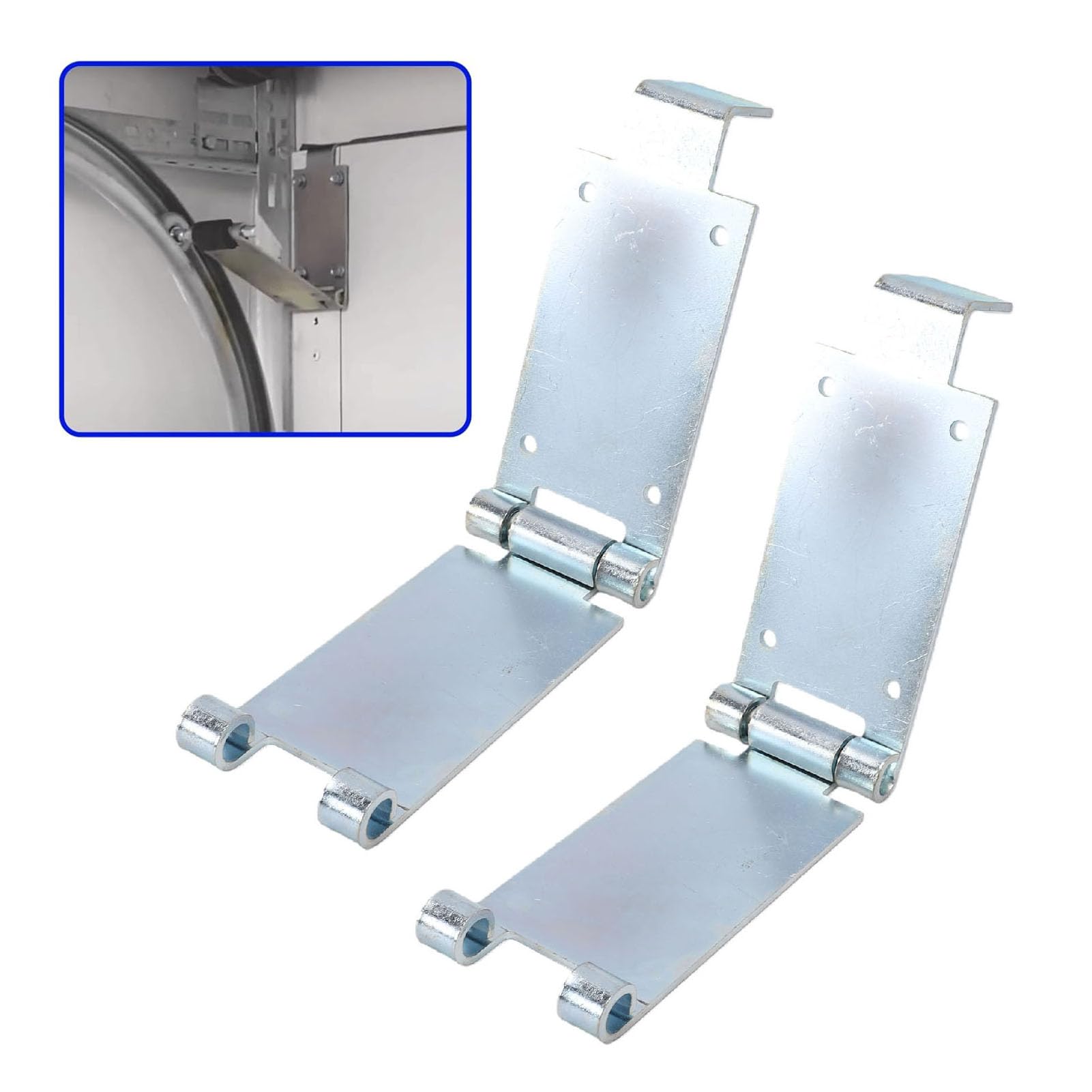 2 Piezas Soporte de Puerta de Garaje de Baja Acero Galvanizado
