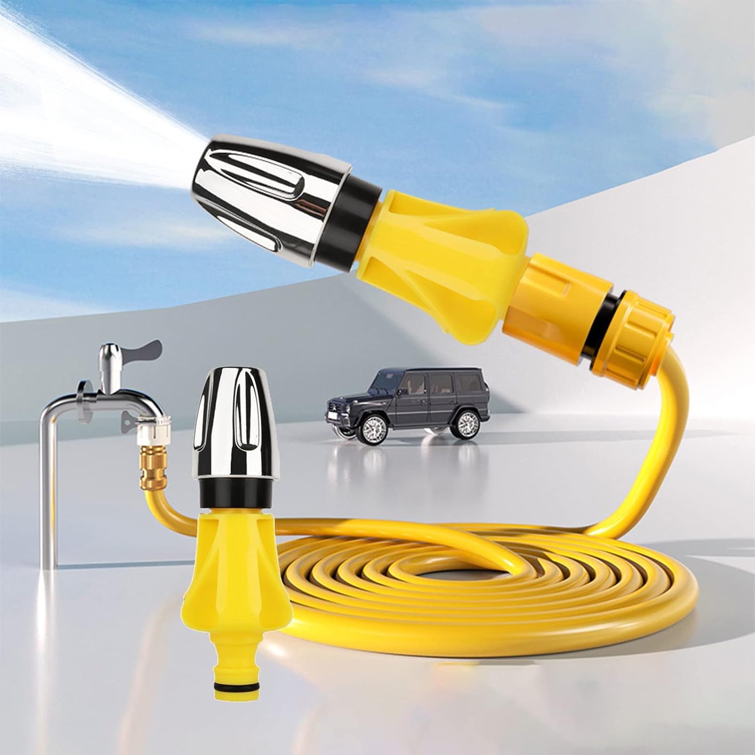 Garden Hose Nozzle with 3Connection & 1 X 5meter Water