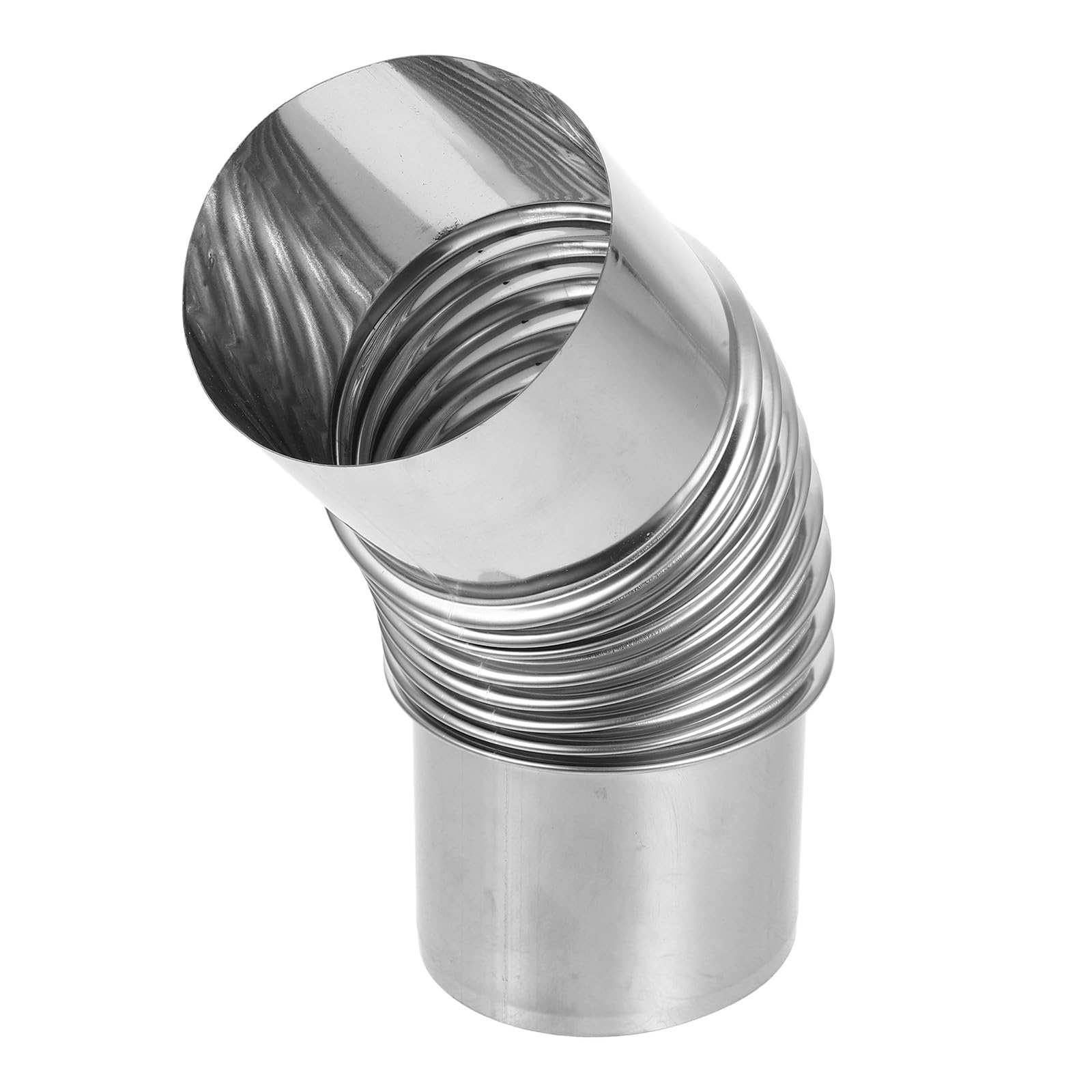 KGLHJDY 45 Degree Stainless Steel Elbow Chimney Flue Pipe 6Cm Stove Exhaust Tubing Connector for Camping Heater Tent Wood Stove Ventilation