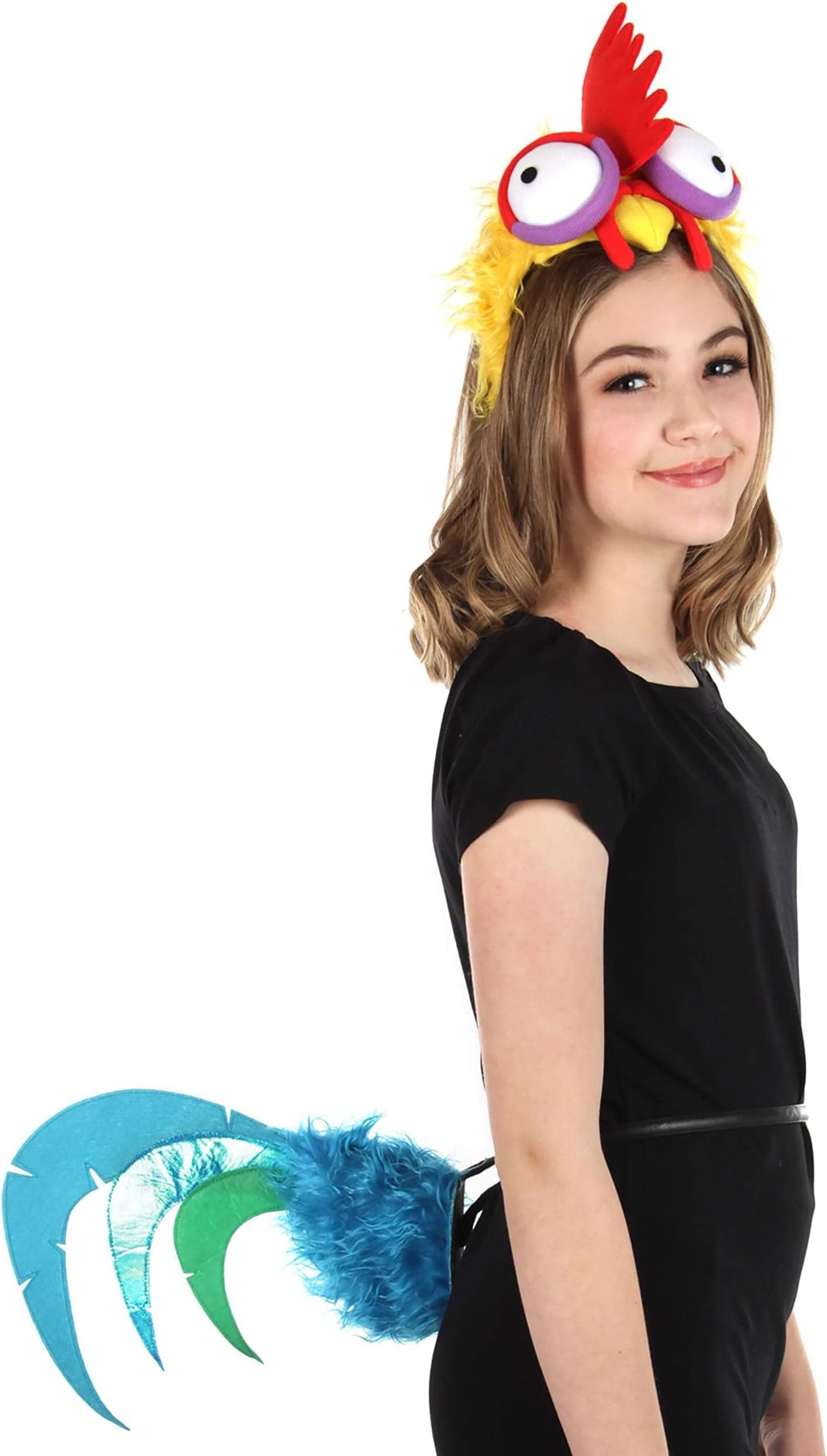 Disney Moana Hei Hei Headband & Tail Rooster Costume Accessory Kit for Kids & Adults