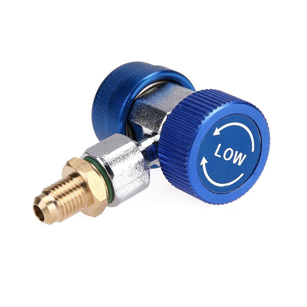Youngine Adaptateur de raccord Rapide R134A Ajustable, raccords, kit de Conversion de Tuyau de jauge de collecteur de climatiseur Haut/Bas, 1/4 "SAE HVAC
