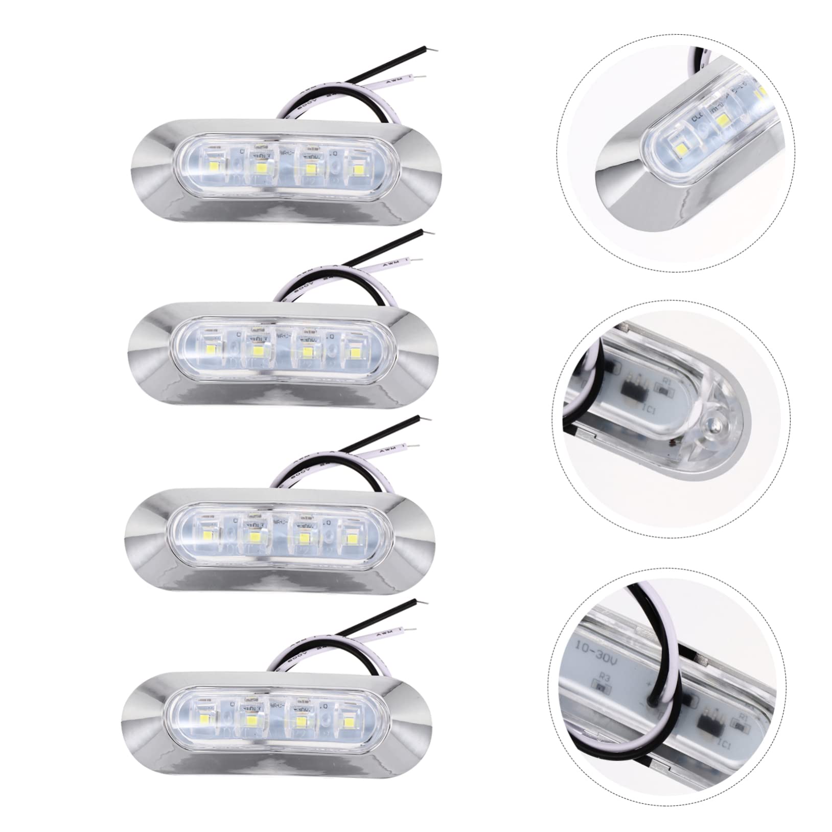 Gatuida 2 Set Di Di Posizione Laterali A Led Per Camioncino 10-30 V Basso Consumo Energetico Robuste Per La Sicurezza Notturna 4 Pezzi * 2