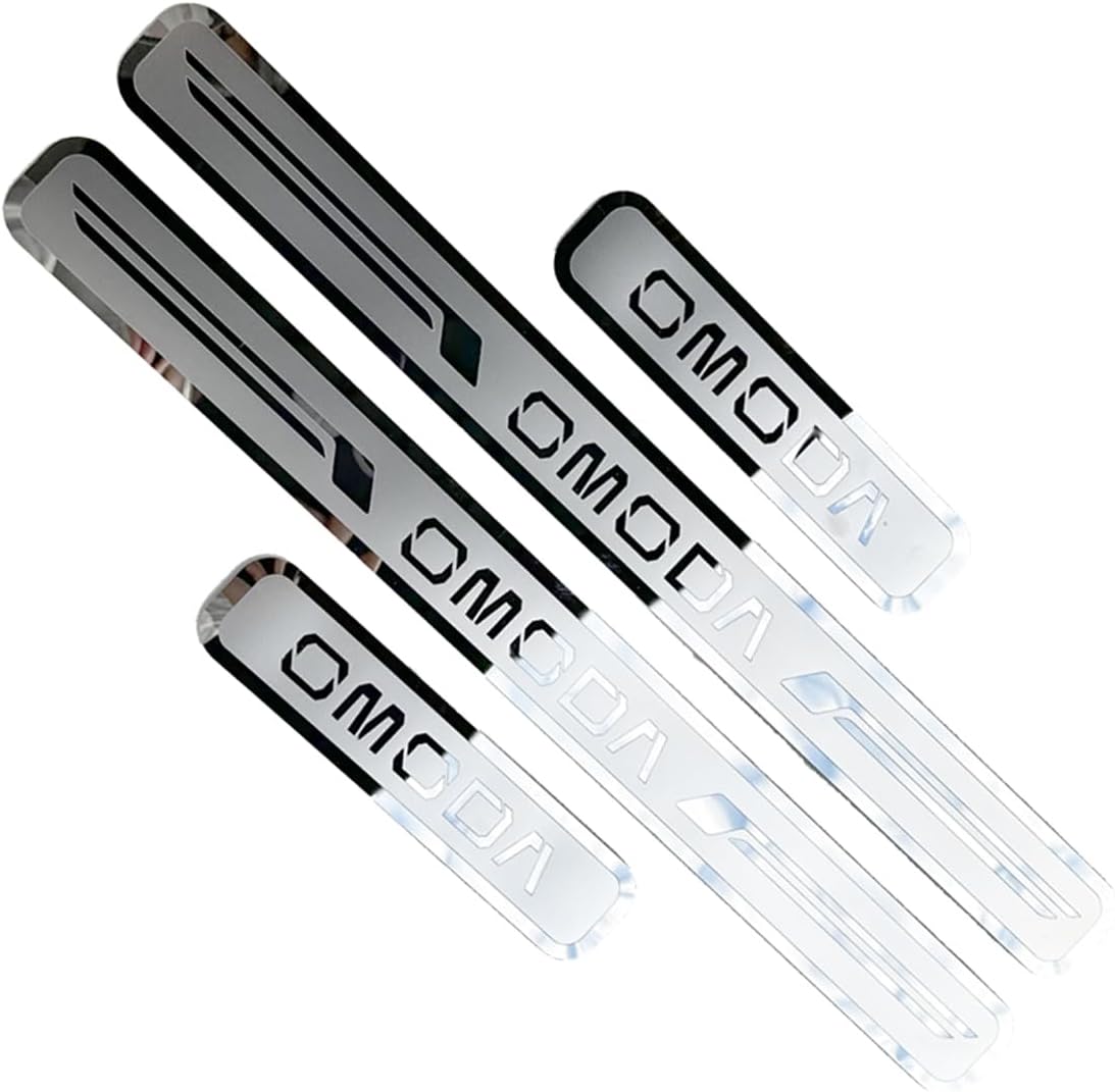 Stainless Door Sill Protector Kick Plate Entry Guard Kit for Chirey Chery Omoda 5 2023 Accessory (Blue)