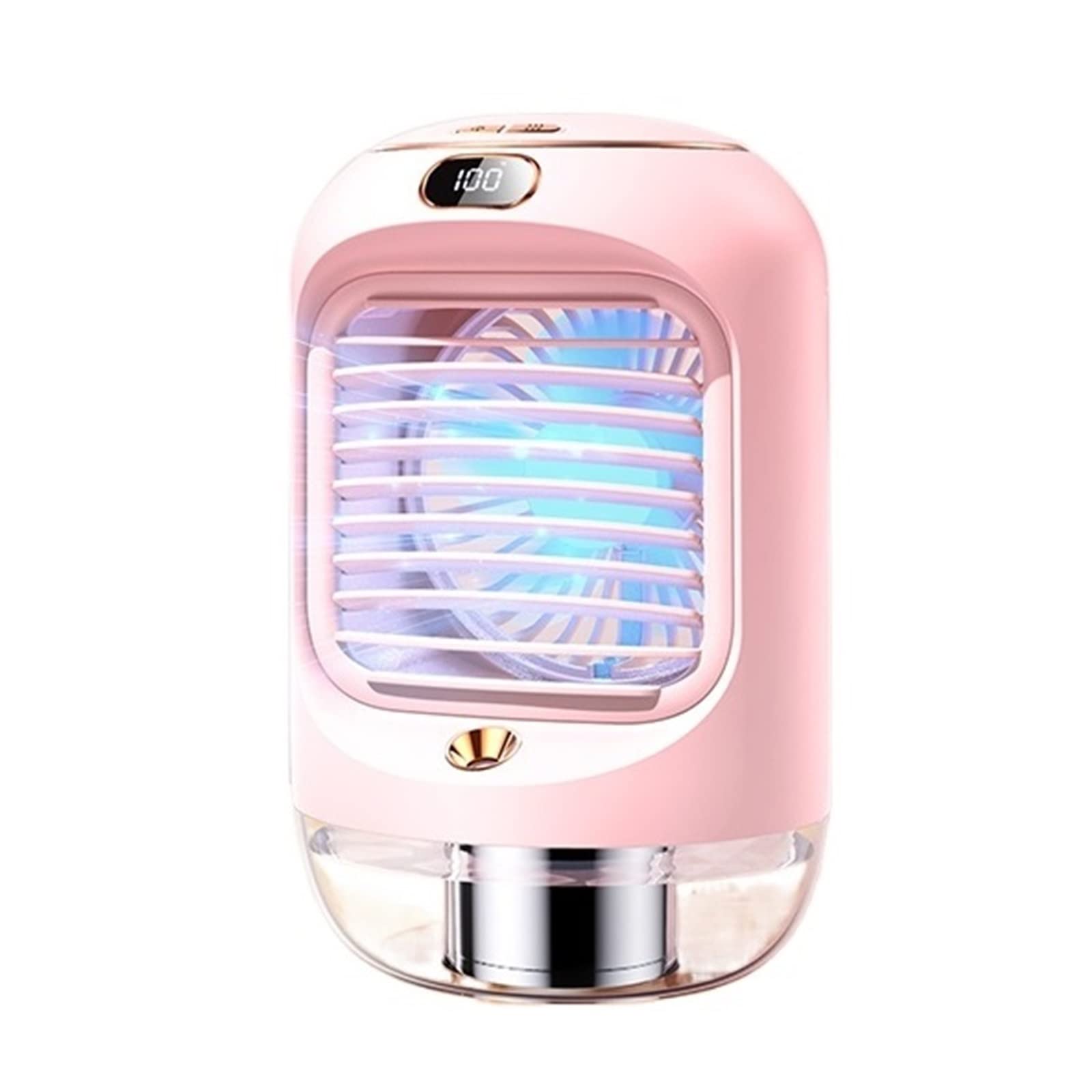 Fan Camping Portable Rechargeable Fans For Home Air Cooler Conditioner Mini Usb Electric Rechargeble Conditioning Standing Stand Airflow Comfort Refreshing Breeze(Pink 2000mAh)
