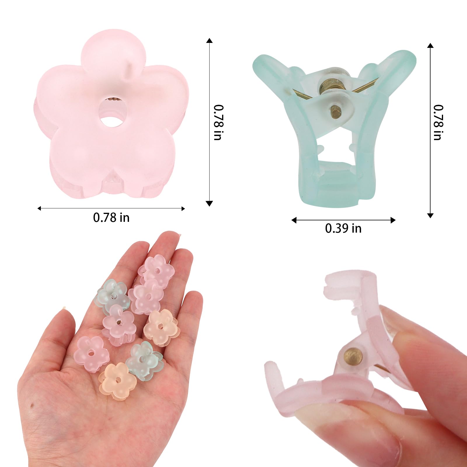 Mini Flower Hair Clips - Cute Girls Hair Accessories -3