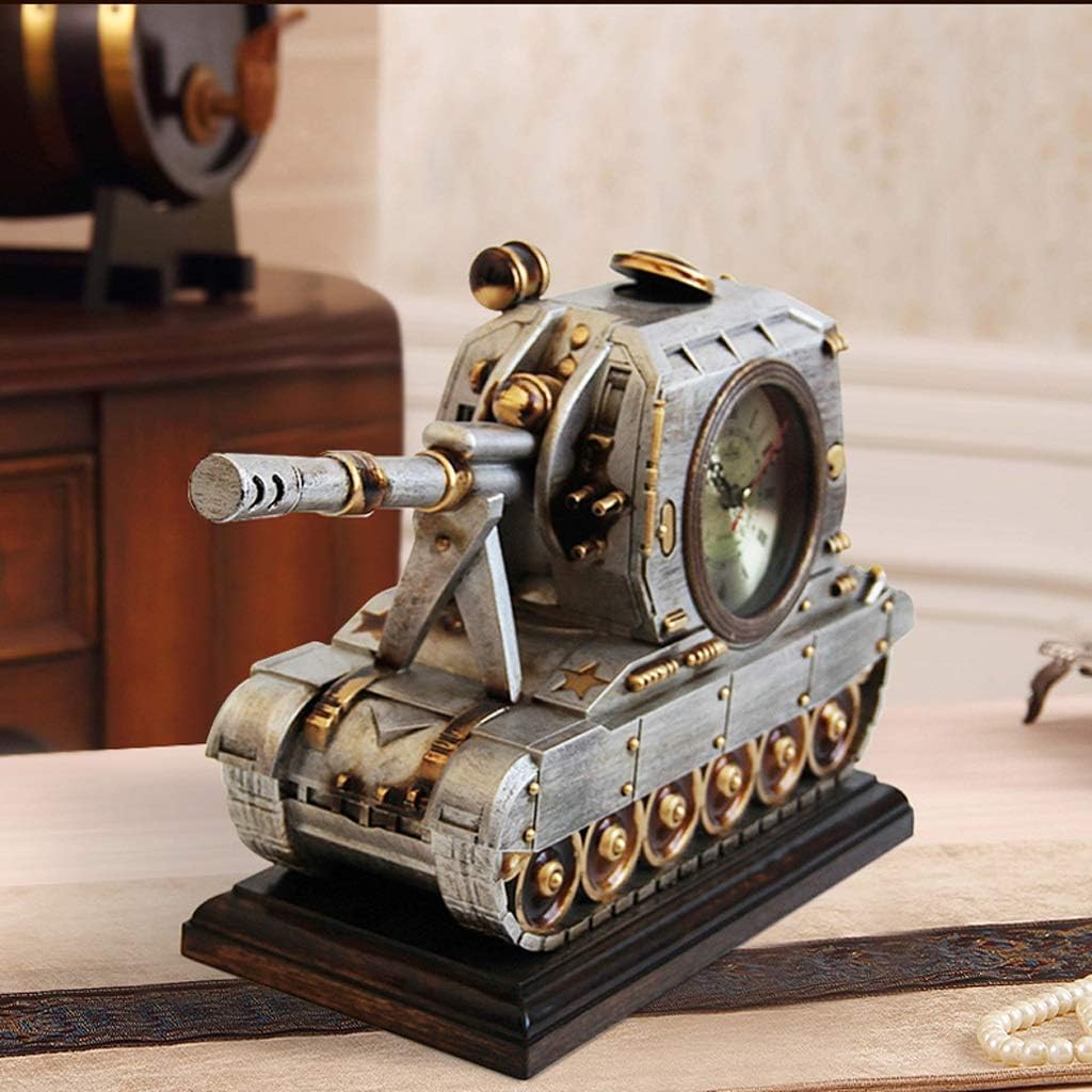 Tank Clock Quartz Clock Portable No Ticking Bracket Clock Decoration Mute Clock