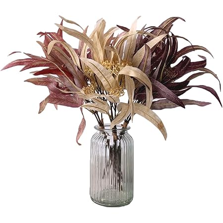 Amazon Kugua 紅葉 ハロウィン 秋 造花 ガーランド ユーカリ 飾り ディスプレイ インテリア セット ユーカリ枝3色 造花 オンライン通販