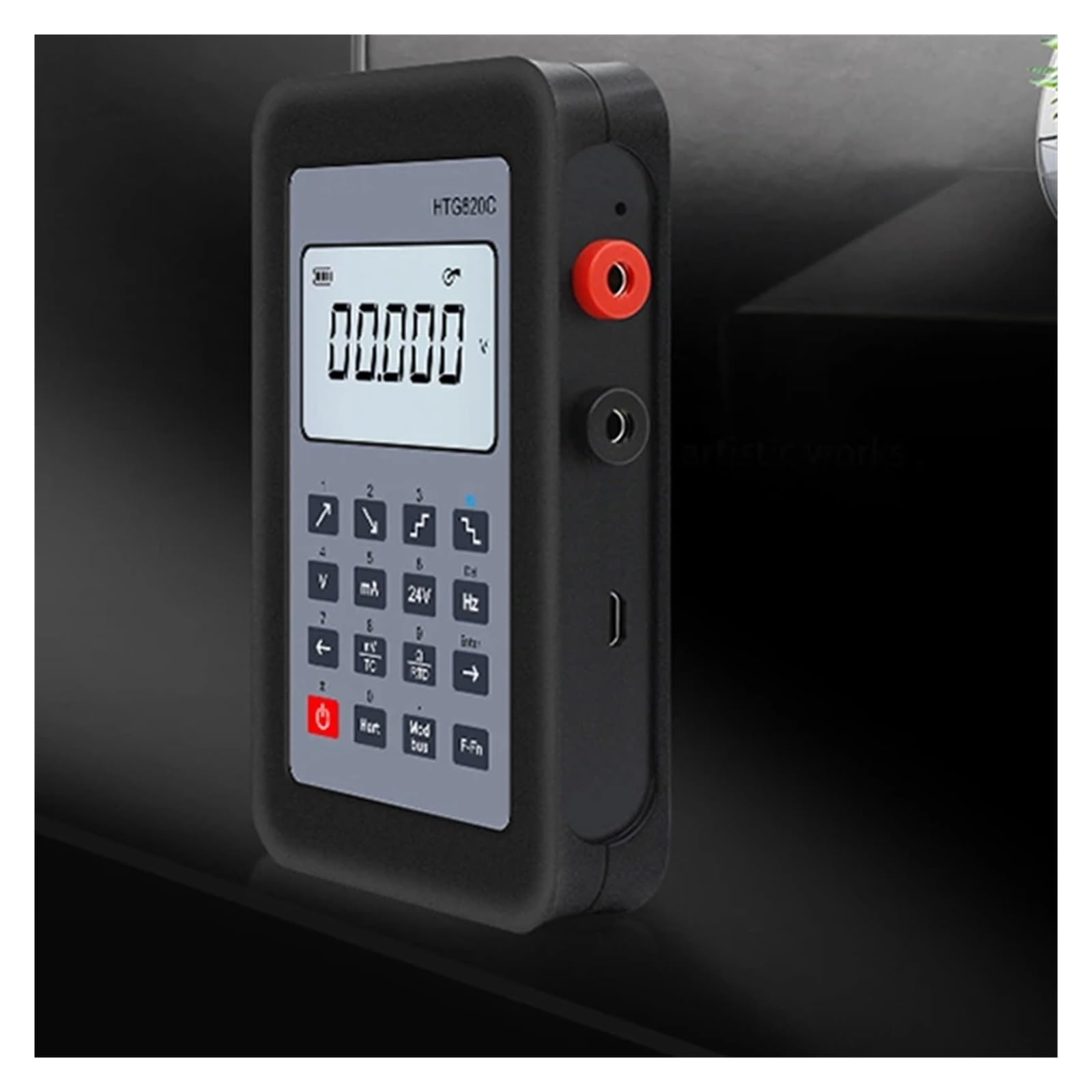 Calibrador de procesos, LCD en color con función de generador de termopar de frecuencia 0-10V 4-20MA