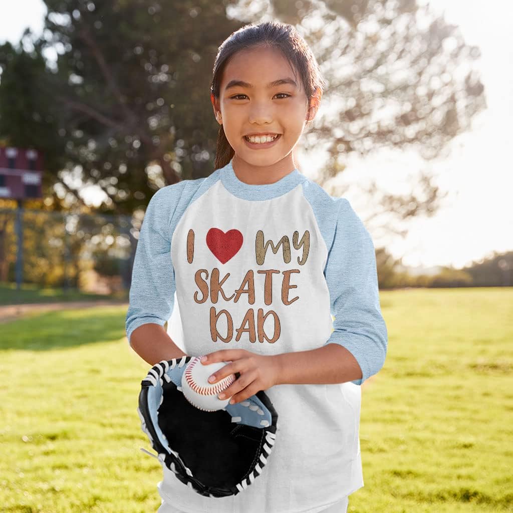 I Love My Dad Kids' Baseball T-Shirt - Themed Items - Items for Kids