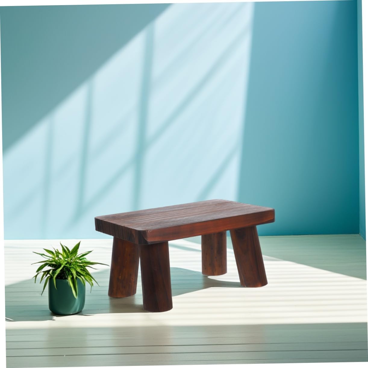 PRETYZOOM Utility Step Stool Small Stool for Seniors Non-Slip Base Modern Minimalist Design for Home