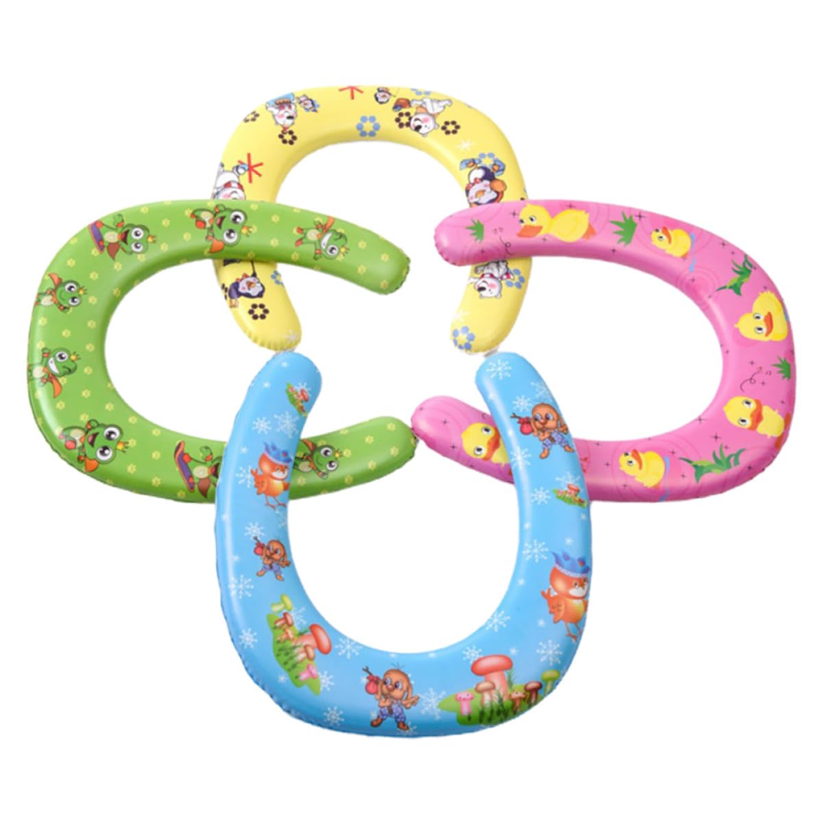 Asiento de Entrenamiento para Baño Infantil Cojín PVC 4 Piezas
