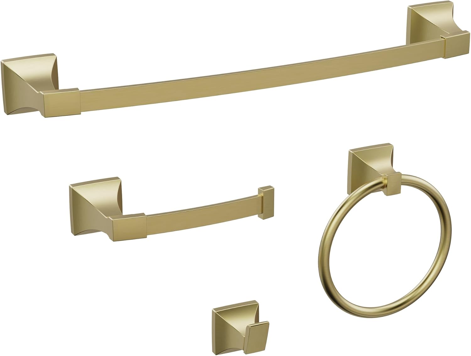 GIMBELEN 4 Piece Bathroom Hardware Set, 18 Inch Brushed