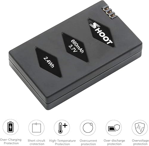 Miniatura 2 de SHOOT 3 Pack Battery 660mAh 3.7V Charger Kit for Parrot MiniDrone Jumping Sumo,The Win Robotics,Swing,Mambo,Parrot Mini Drone Rolling Spider