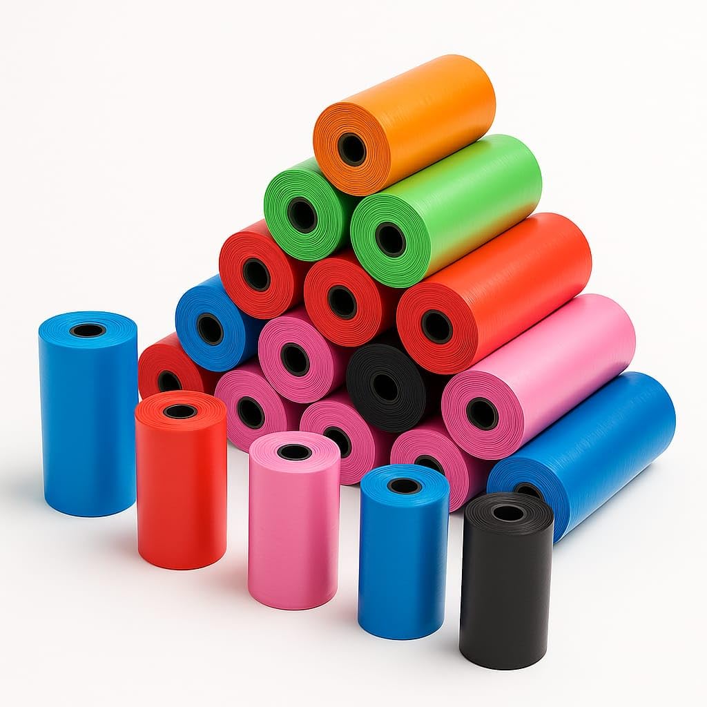 Amso Portable Disposable Baby Diaper Nappy Garbage Bag with Removable Capsule Box (Only 6 Multi Color Garbage Roll)