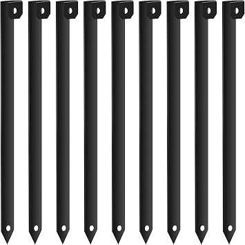 30 Pcs Metal Landscape Stakes, 10 Inch Garden Ground Stakes | Galvanized Steel Garden Anchoring Spikes, Landscape Staples for Landscape Edging Coil,Rain tarps,plastic mulch,Camping Tent