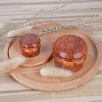 Grinder Tobacco Grinder Spice Grinder Herb Grinder with Pollen Catcher Spice Mill with Mini Spatula Shredder & Crusher #9, Mahogany