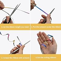 Vista 3 de BEISHIDA Juego de cintas rizadas de 12 colores surtidos, cuerdas de globos de arcoíris, 1/5 pulgadas de grosor, 264 yardas para envolver regalos