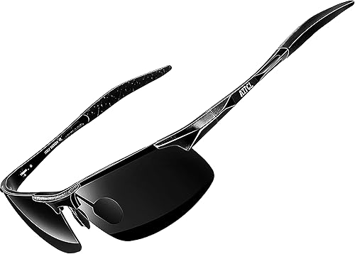ATTCL Gafas de sol polarizadas de conducción para hombre, marco ultraligero de metal Al-Mg