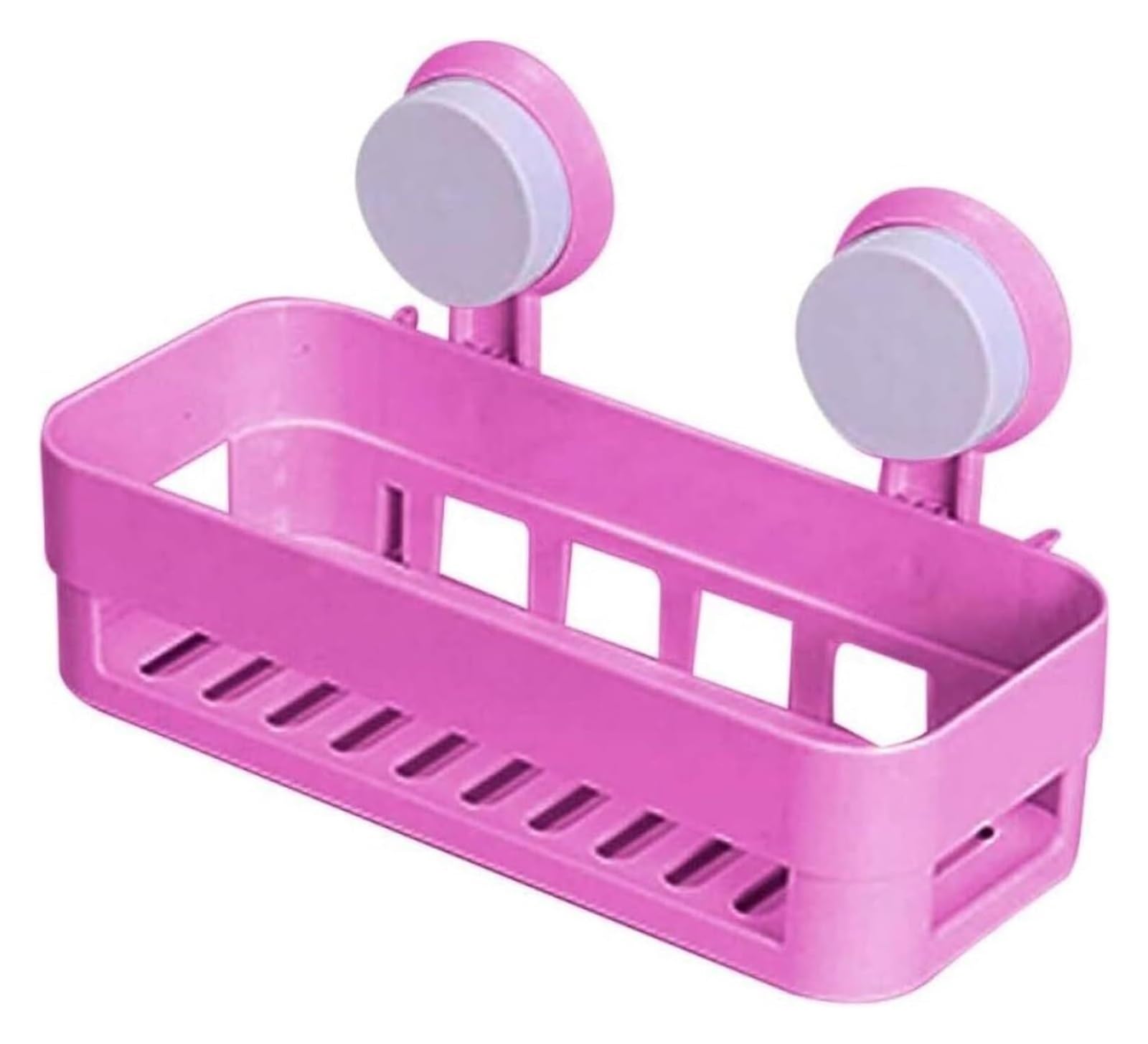 Bathroom Shelf Organiser Corner Shower Wall Caddy Suction Cups Wall Rack with 2 Suckers Plastic Shower Caddy Organizer