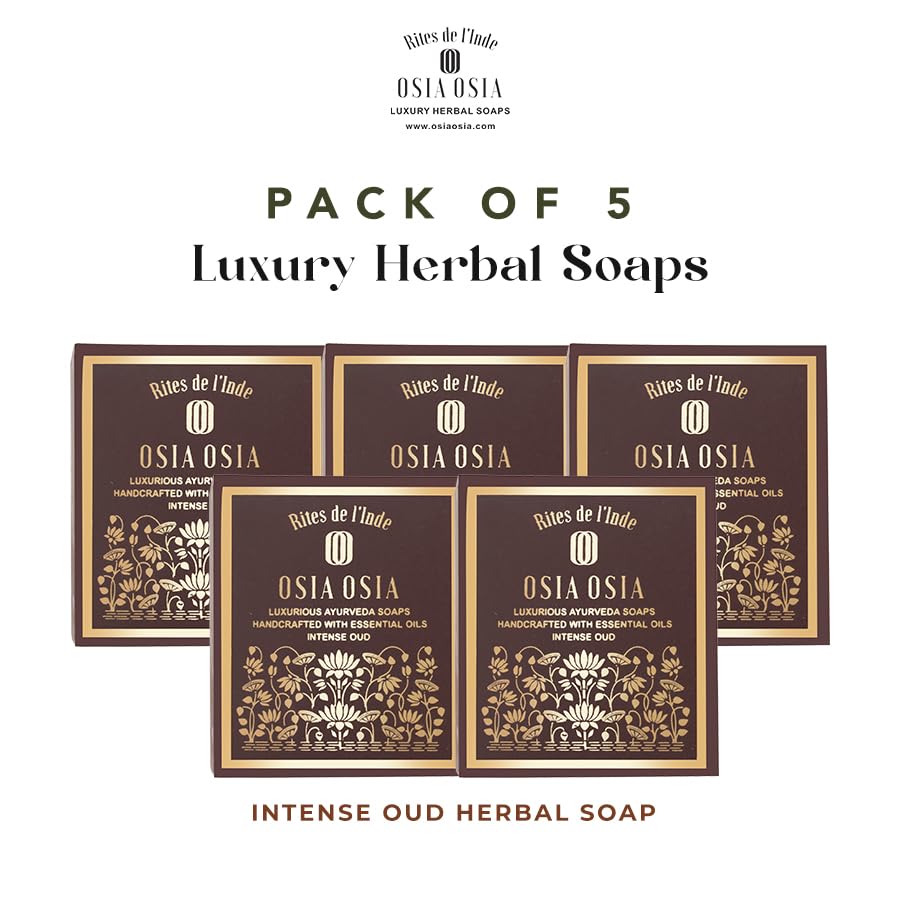 Herbal Bar Soap | Moisturizing Soap from Natural Oils with No Chemicals | Good for All Skins Types | Intense Oud Herbal Soaps (5)