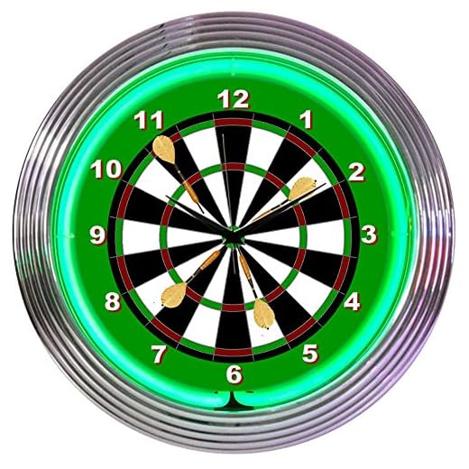 Neonetics Darts Neon Wall Clock, 15-Inch