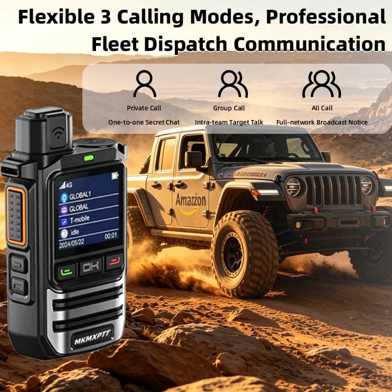 4G/5G LTE Walkie-Talkie Sprachverschlüsselung 6000mAh Akku unbegrenzte Reichweite Typ C Ladefallbeständig Global SIM kompatibel 【SIM-Karte lebenslang kostenlos】