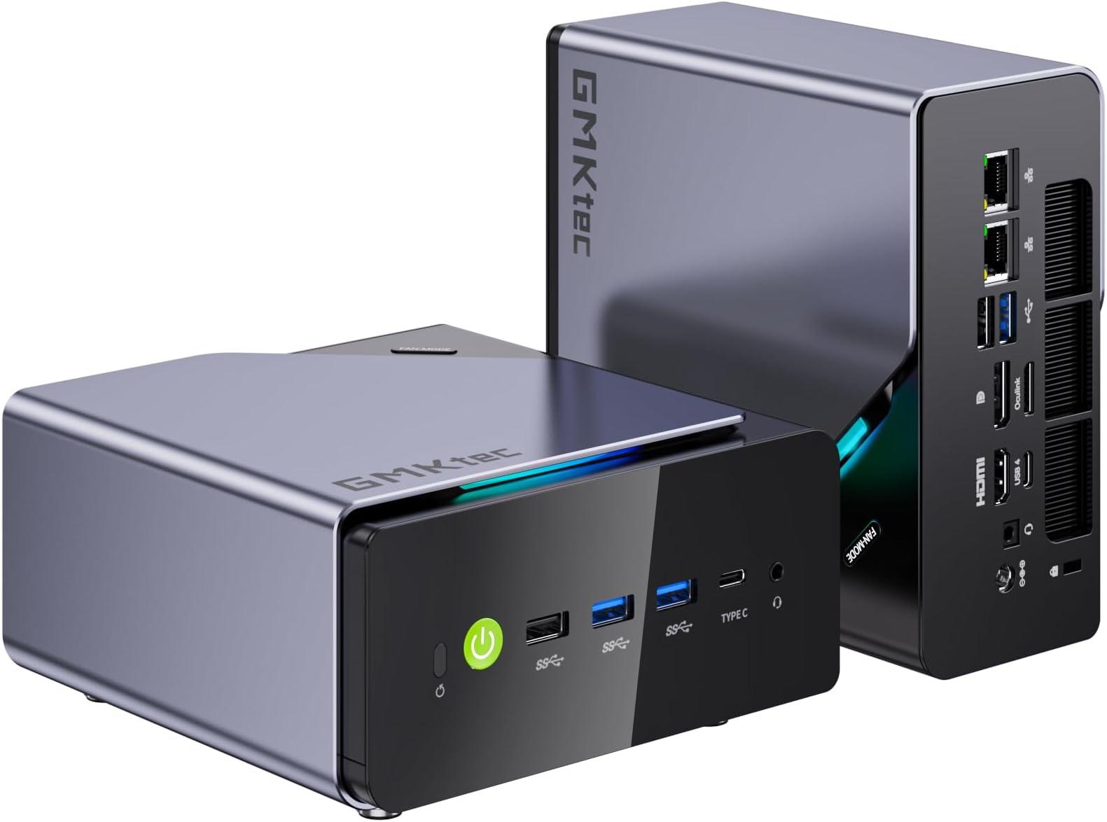 GMKtec K12 Gaming Mini PC with OCuLink AMD Ryzen 7 H 255 (8745HS Upgraded) Radeon 780M Graphics Desktop Grade Performance M.2 2280x3 Extendable Dual 2.5GbE LAN HDMI 2.1 USB4 Barebone/No Memory SSD/No OS (AMD Ryzen7 255 0) GB+0GB)