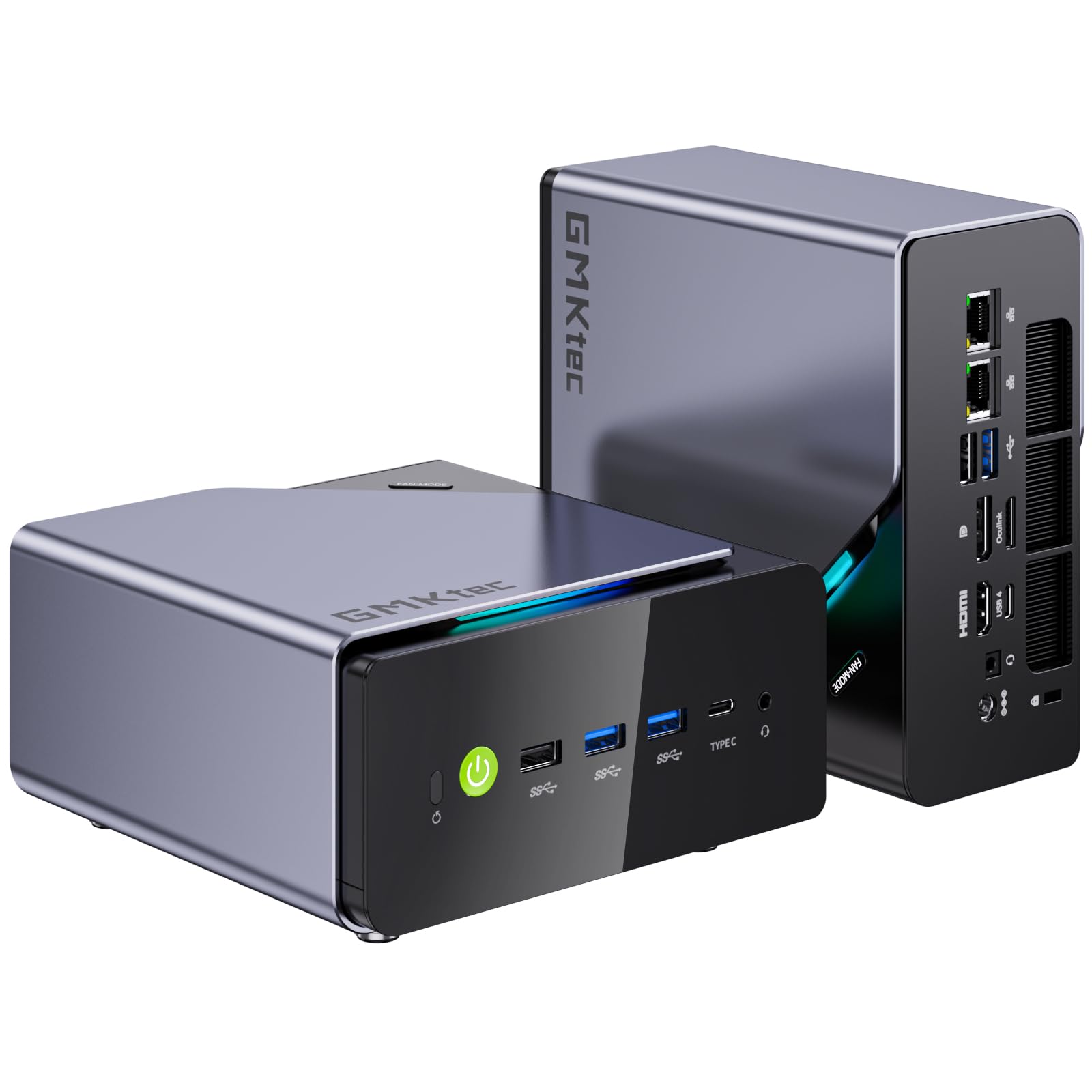Photo 1 of GMKtec K12 Gaming Mini PC Barebone with Ryzen 7 H 255 (Upgraded 8745HS,up to 4.9GHz), 3X M.2 2280 Storage Expansion, Oculink Port, Dual NIC 2.5G, Quad Display HDMI 2.1,DP1.4, USB4, No RAM/SSD/OS