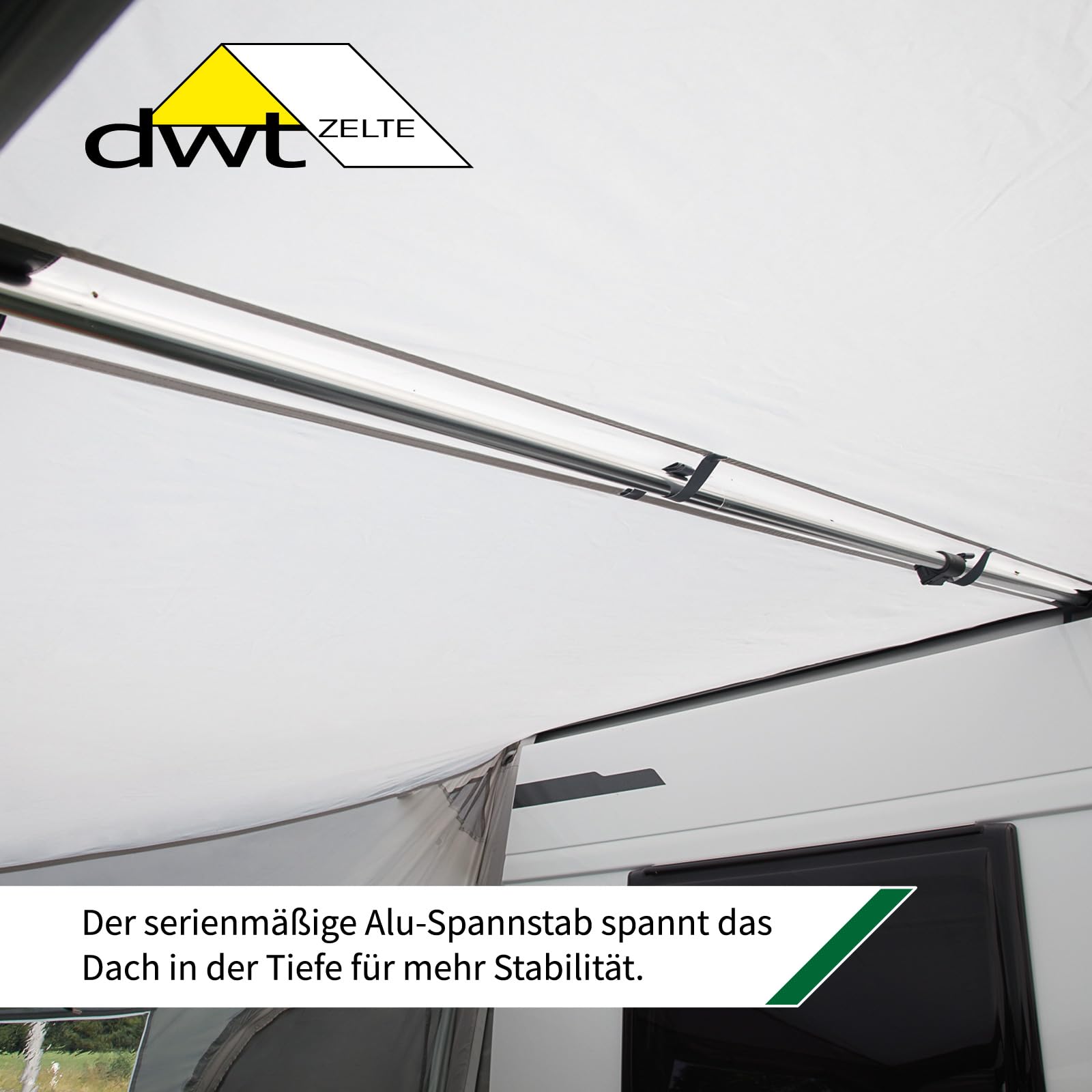 DWT Buszelt Fortuna Air 300 x 280 cm, leichtes Air-In Luft-Vorzelt für Kastenwagen, ideal für Camper Vans mit Kederbefestigung inkl. Pumpe und Tasche