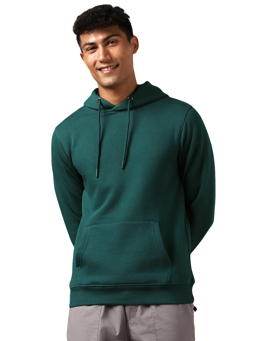 NOBEROHoodies for Man | 280 GSM Rich Cotton Fleece Solid Hooded Full Sleeve Sweatshirt for Man | Stylish Casual Wear Winter Hoodies for Men