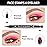 evpct 1Pcs Red Colored Winged Eyeliners Stamp, Red Hearts Face Stamps Makeup Eyeliner Eye Stamp Liners Tool Set Kit for Women Waterproof, Wing Eyeliner Stamp Figures Tool Wingliner Shapes, 08