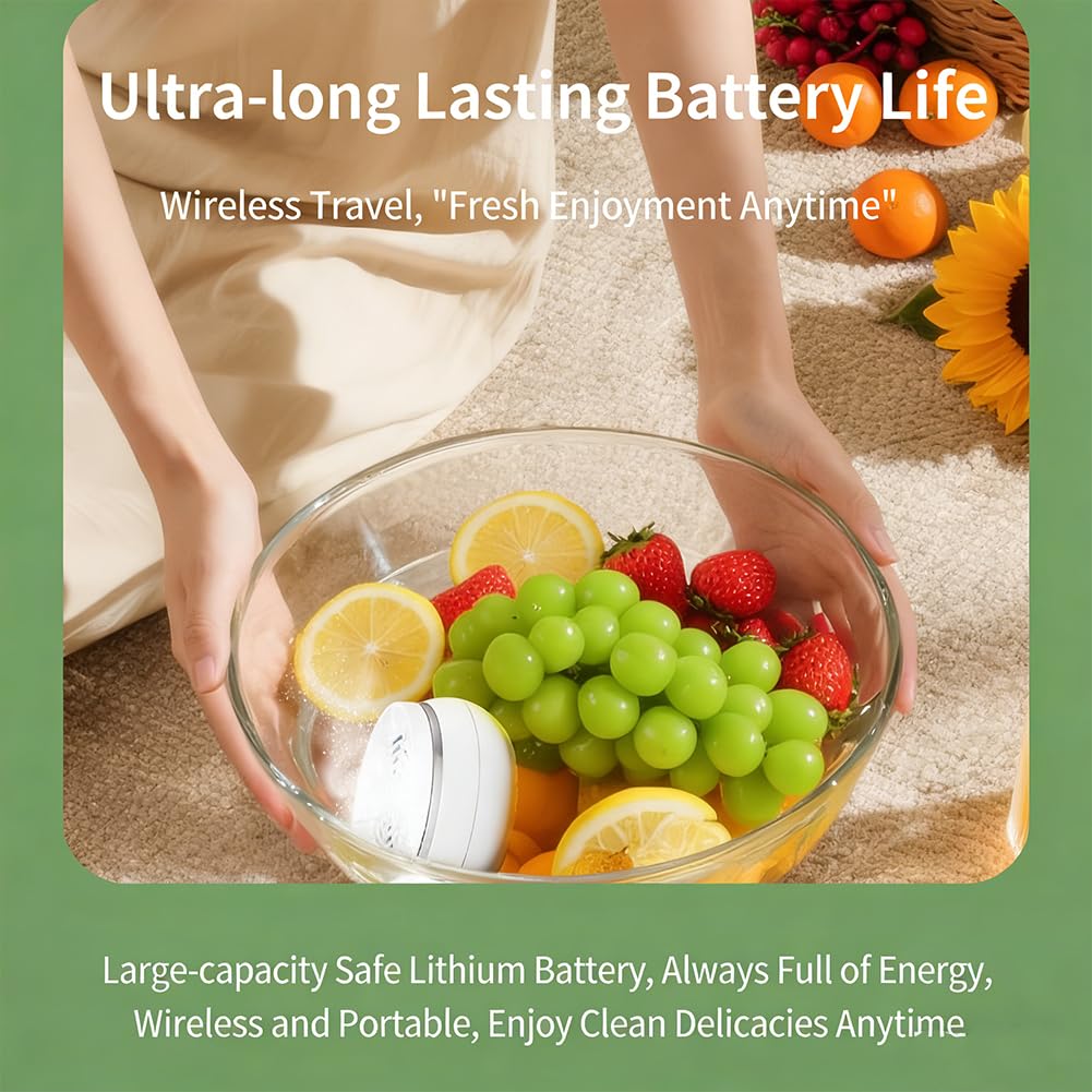 Fruit and Vegetable Washing Machine, Food Purifier with 4 Modes & Waterproof Design, Multifunctional Cleaner Device for Meat, Rice, Vegetables, Fruits – Ideal for Home Kitchen Cooking (1*a) — view 5